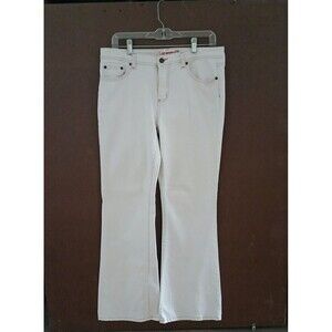 Faded Glory Women's Off-White Denim Jeans Stretch Bootcut Size 10 Wide Leg